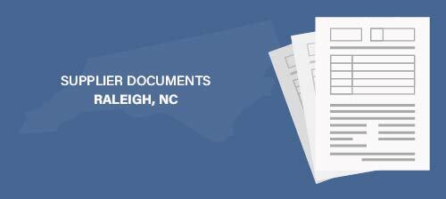 North Carolina Supplier Documents